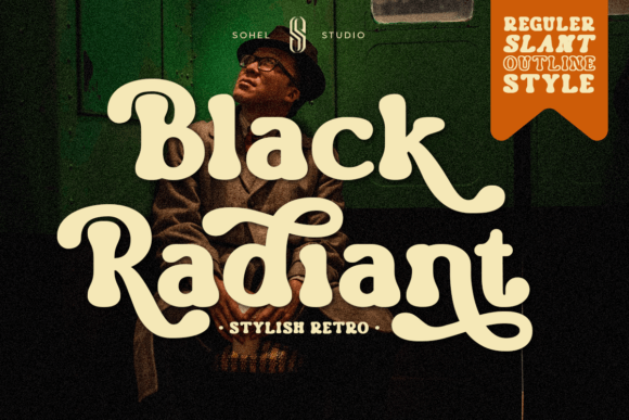 Black Radiant: A Retro Display Serif Font for Editorial Design