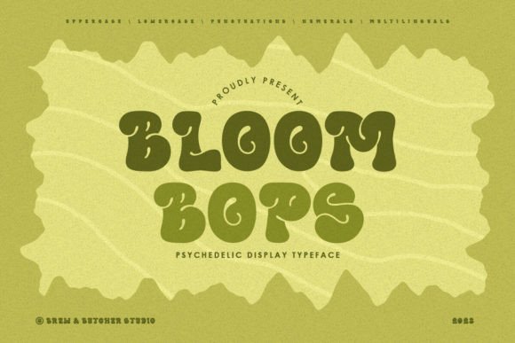 Bloombops: A Psychedelic Display Font for Creative Projects