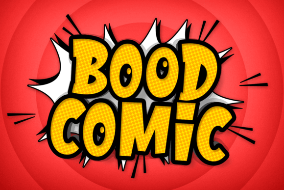 Bood Comic for Eye-Catching Display Typography