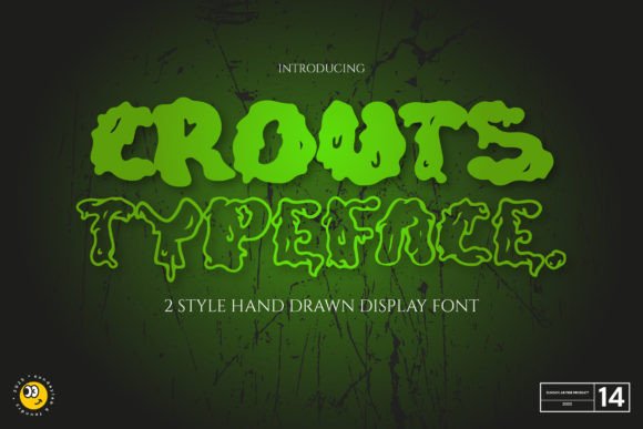 Crouts Typeface: A Spooky Display Font for Makers