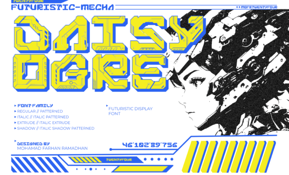 Daisyogre: A Bold Display Font for Futuristic Branding