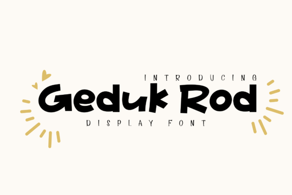 Geduk Rod: A Playful Display Font for Festive Branding