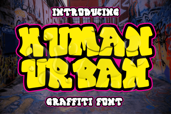 Human Urban: The Bold Graffiti Typeface for Streetwear and Crafts