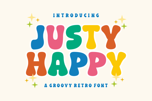 Justy Happy: A Playful Display Font for Creative Makers