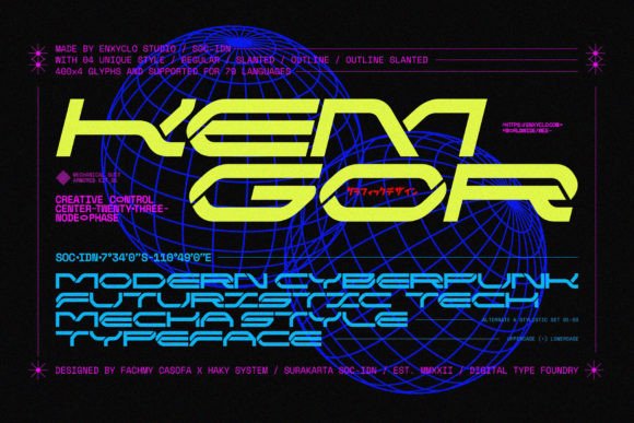 Kemgor: The Cyberpunk Font That Elevates Your Campaign Designs