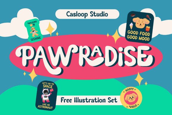 Pawradise Font for Playful Branding and Creative Projects