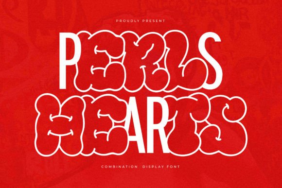 Perls Hearts Display Font for Creative Projects