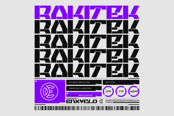 Rakitek: A Neo-Futuristic Display Font for Bold Web Design