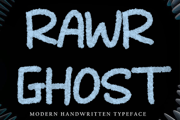 Rawr Ghost: A Quirky Display Font for Trendy Branding