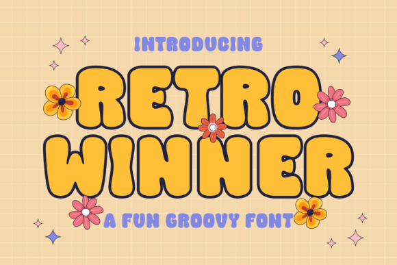 Retro Winner Font for Handmade and Commercial Projects