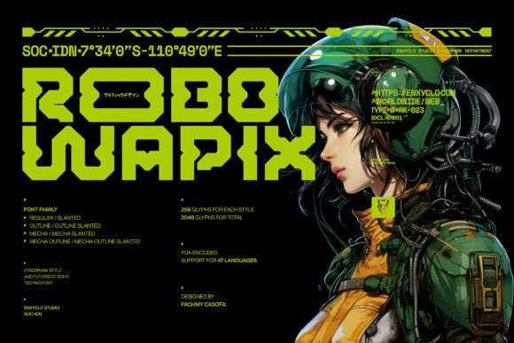 Robowapix: A Cyberpunk Font for Bold Craft Projects