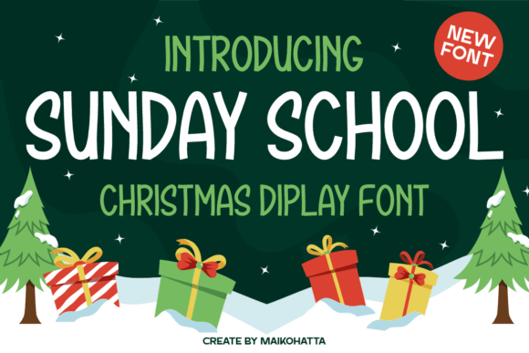 Sunday School Font for Festive Craft Projects