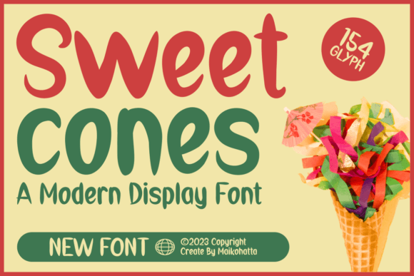 Sweet Cones Font for Festive Web Design