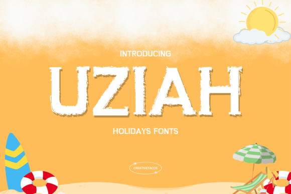 Uziah Holidays Font for Festive Craft Projects